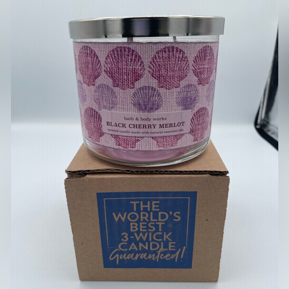 Black Cherry Merlot Bath and Body Works 3 Wick Candle